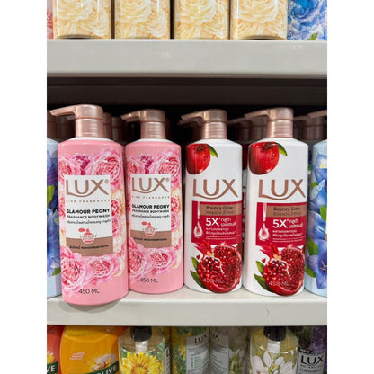 Lux Fine Fragrance Glamour Peony Body Wash 450ml - Luxurious Shower Gel for Soft, Smooth & Long Lasting Floral Fragrance Skin