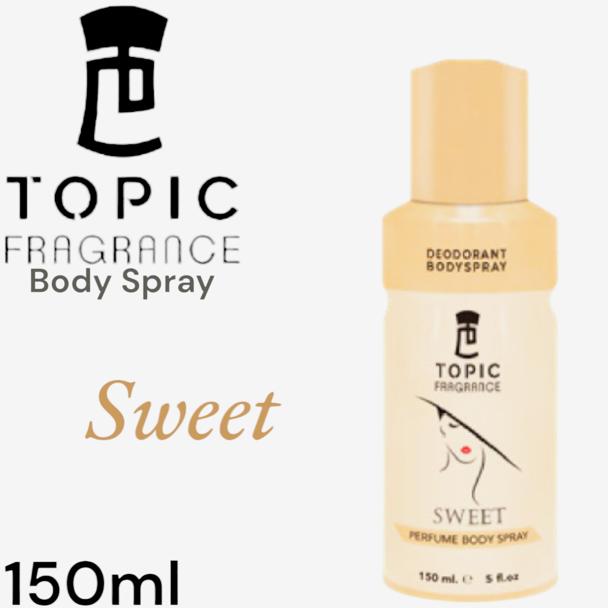 Sweet Topic Fragrance Perfume Body Spray 150ml - Long Lasting Body Mist for Women, Sweet & Elegant Daily Scent