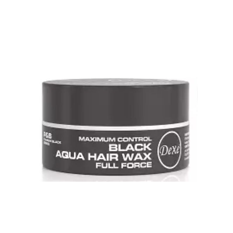 Dexe Maximum Control Black Hair Aqua Wax Full Force 150 g Strong Hold & Long-Lasting Style