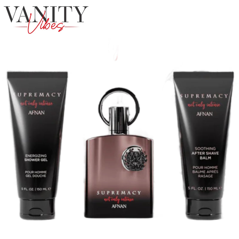 Afnan supremacy Not Only Intense Gift Set, Extrait de Parfum100ml / After Shave 150ml / Shower Gel 150ml