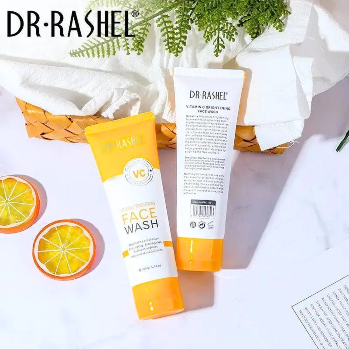 Dr. Rashel Vitamin C Brightening Face Wash 100 g Radiance Boost & Gentle Cleansing