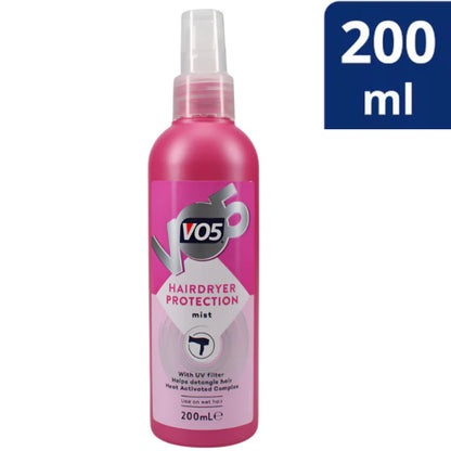 V05 VO5 Hair Dryer Protection Mist Spray 200ml
