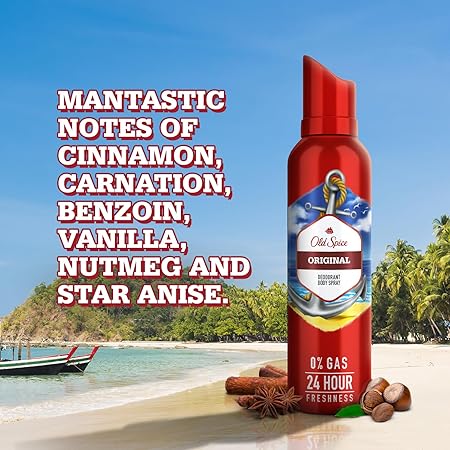 Old Spice Original 0% Gas Deodorant Body Spray 140ml for Men
