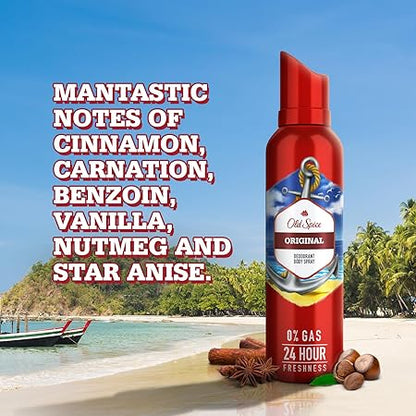 Old Spice Original 0% Gas Deodorant Body Spray 140ml for Men
