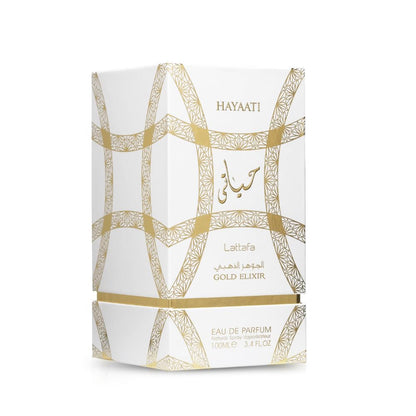 Lattafa Hayaati White Gold Elixir EDP 100ml - Long Lasting Unisex Perfume for Men & Women