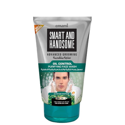 Emami Smart & Handsome Advanced Grooming Purifying Face Wash 100g – Deep Cleansing Men’s Face Wash for Oil Control, Dirt Remo