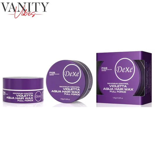 Dexe Maximum Control Violetta Hair Aqua Wax Full Force 150 g Strong Hold & Long-Lasting Style