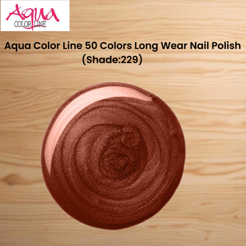 Aqua Color Line 50 Colors Long Wear Nail Polish (Shade:229)