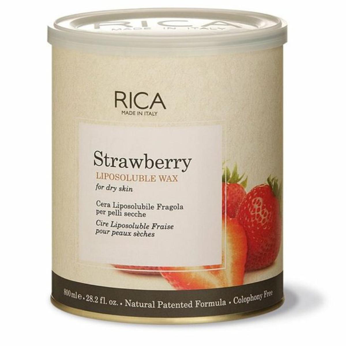 Rica Strawberry Liposoluble Wax For Dry Skin 800-ML