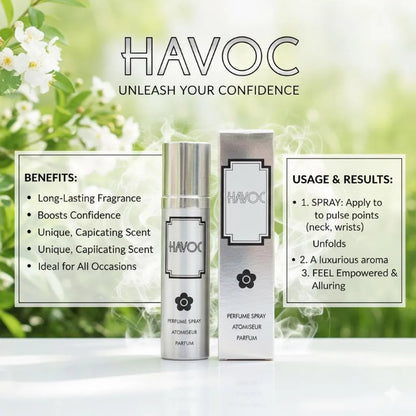 Havoc Perfume Spray Atomiseur Parfum 75ml – Long Lasting Fresh Masculine Fragrance Body Spray