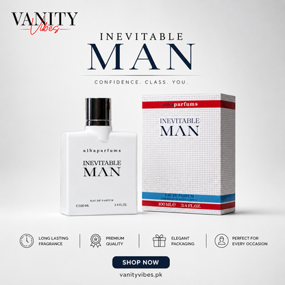 Alba Inevitable Man Eau de Parfum 100ml - Bold & Sophisticated Long Lasting Perfume for Men