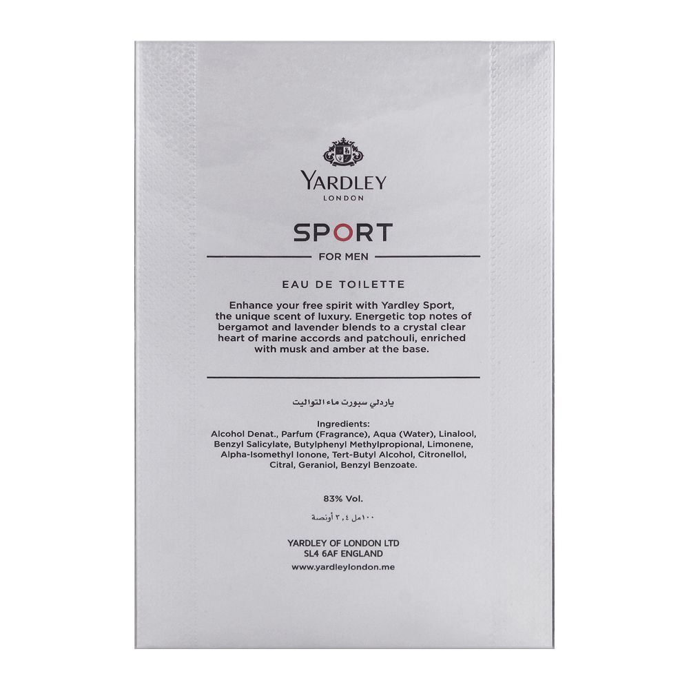 Yardley Gentleman Sport Eau de Parfum for Men 100ml