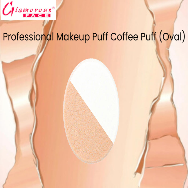Glamorous Face Professional Makeup Puff Coffee Puff (Oval)