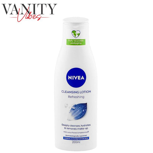 Nivea Refreshing Cleansing Lotion Lotus Flower & Hydramine For Normal & Combination Skin 200ml