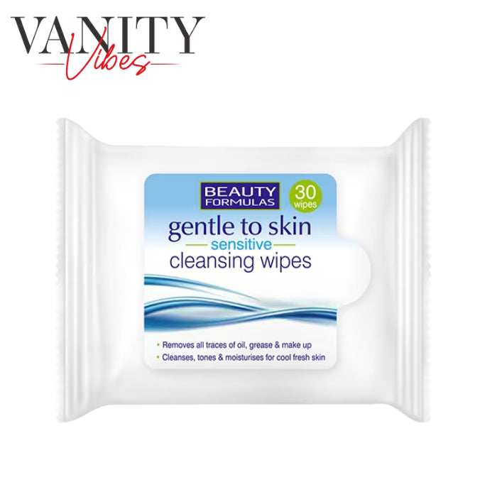 Beauty Formulas Gentle To Skin Sensitive Cleansing Wipes 30'S