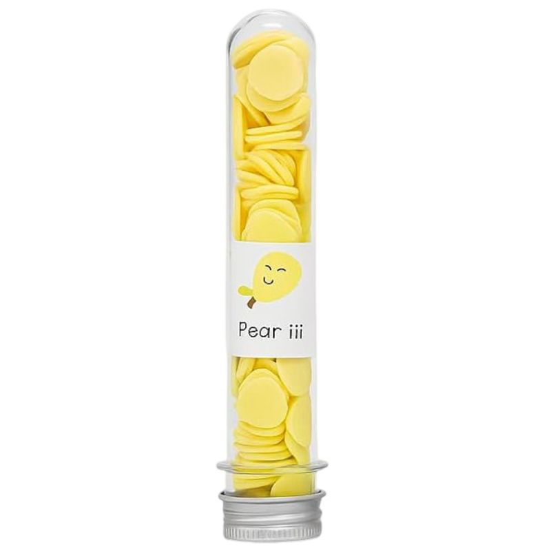 Wink Colorful Paper Craft Fruits Series Pear Flavour Travel Soap Strips in Test Tube Jar – Portable Disposable Hand Wash Soap