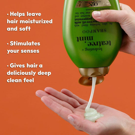 Ogx Hydrating + Teatree Mint Shampoo 385ml