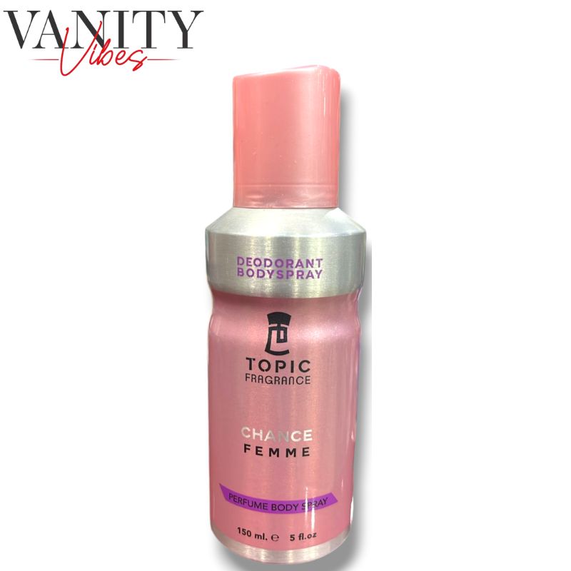 Topic Fragrance Chance Femme Perfume Body Spray 150ml Long-Lasting Elegant Fragrance for Women