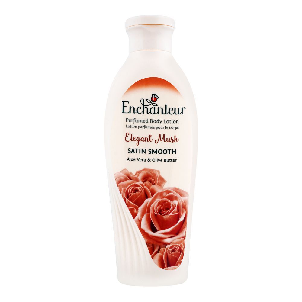 Enchanteur Lotion Perfumed Elegant Musk Satin Smooth Aloevera & Olive Butter 250ml