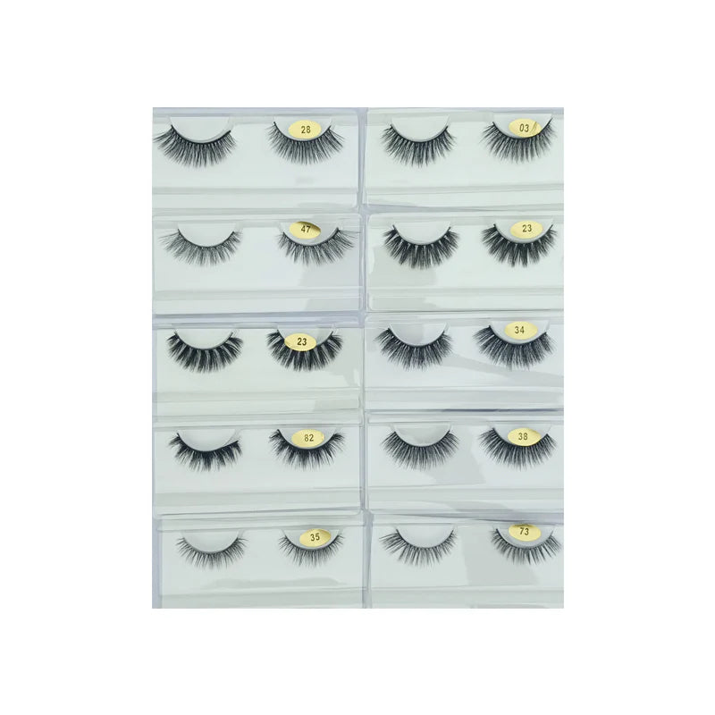 Glamorous Face 8D Mink Hair Eyelashes 10 Pieces (GF 8066)