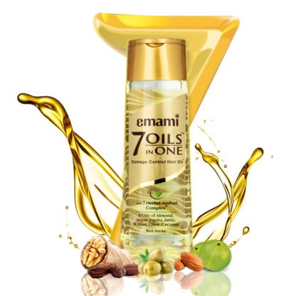 Emami 7 Oils in One Damage Control Hair Oil 200ml - Nourishing Hair Care Oil for Hair Fall Control, Smooth Shiny & Strong Hea