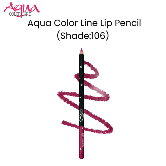 Aqua Color Line Lip Pencil (Shade:106)