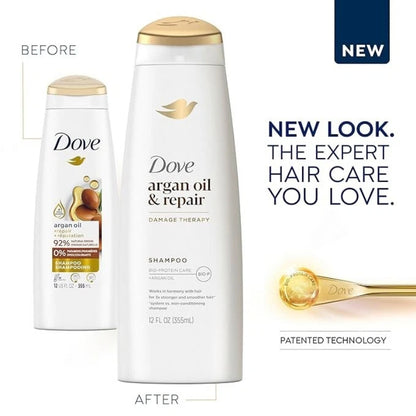 Dove Argan Oil & Repair Damage Therapy Shampoo 355ml