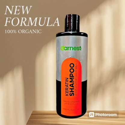 Garnest Keratin Shampoo 480ml - For Thick & Long Hair, Strengthening & Smooth Care