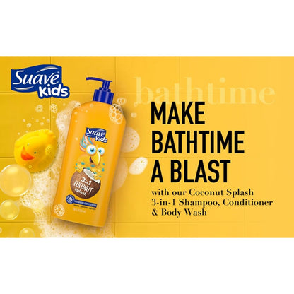 Suave Kids 3 in 1 Coconut Splash Shampoo + Conditioner + Body Wash 532ml