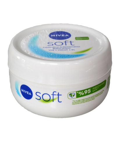 Nivea Soft Canlandırıcı & Nemlendirici Bakım Kremi 300ml - Refreshing Moisturizing Cream for Soft, Smooth Skin