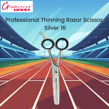 Glamorous Face Thinning Razor Scissor Silver 16