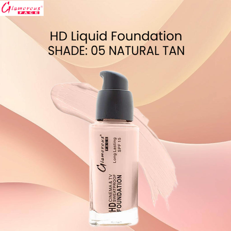 Glamorous Face HD Liquid Foundation (05 Natural Tan)