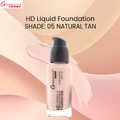 Glamorous Face HD Liquid Foundation (05 Natural Tan)