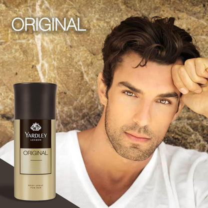 Yardley London Original for Men Body Spray 150 ml Classic Masculine Fragrance & Long‑Lasting Freshness