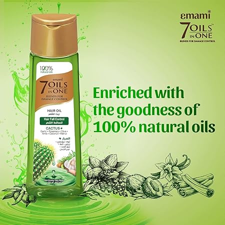 Emami 7 in 1 Hair Fall Control Cactus Oil 200ml