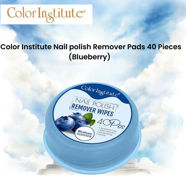 Color Institute Nail polish Remover Pads 40 Pieces (Blueberry)