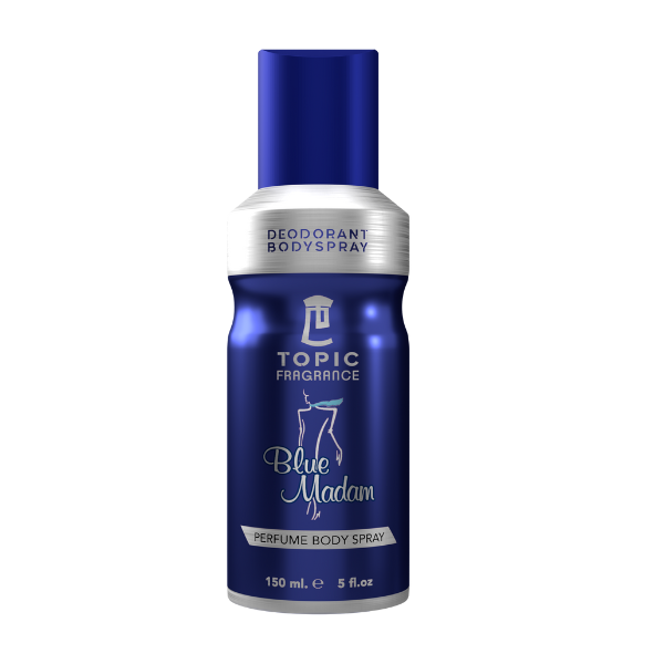 Blue Madam Topic Fragrance Perfume Body Spray 150ml – Long Lasting Elegant Body Mist for Women, Fresh & Sophisticated Scent