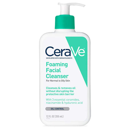 Cerave Foaming Facial Cleanser For Normal To Oily Skin 355ml USA STOCK