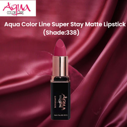 Aqua Color Line Super Stay Matte Lipstick (Shade:338)