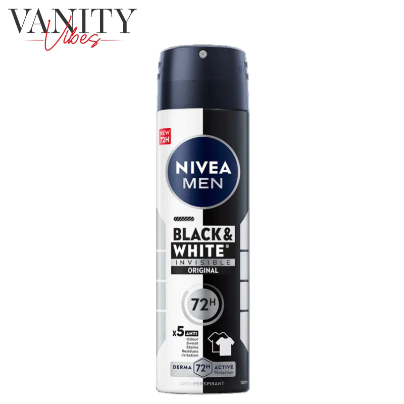 Nivea Men Black & White Invisible Original Body Spray 150ml