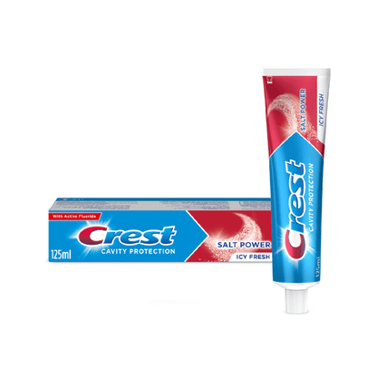 Crest Salt Powder Icy Fresh Toothpaste 125ml Deep Cleaning & Fresh Breath
