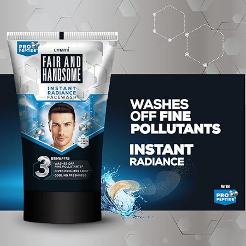 Emami Fair and Handsome Instant Radiance Face Wash 100g