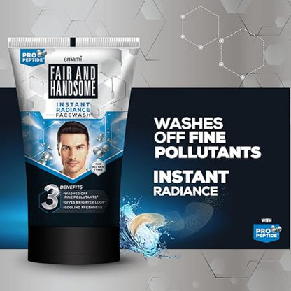 Emami Fair and Handsome Instant Radiance Face Wash 100g