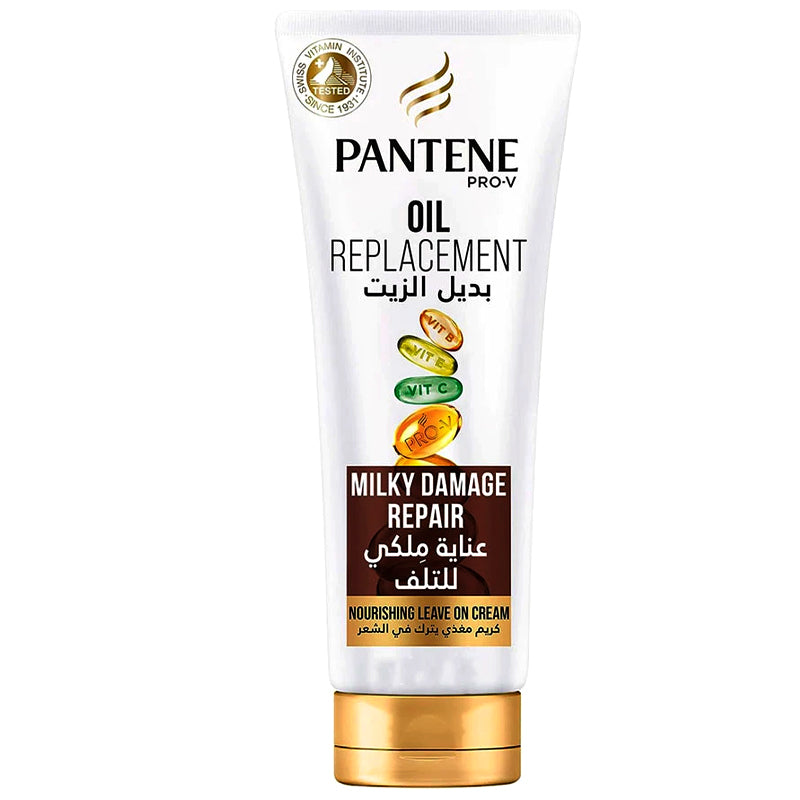 Pantene Pro-V Oil Replacement Milky Damage Repair Nourishing Leave-On Cream 180 ml Repairs & Strengthens Damaged Hair