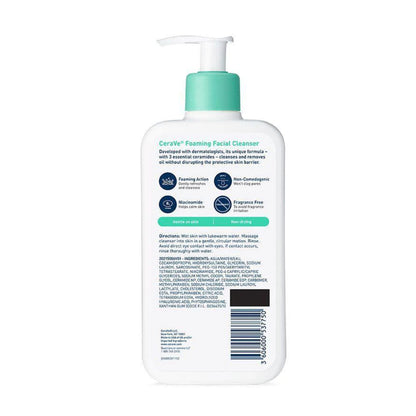 Cerave Foaming Facial Cleanser For Normal To Oily Skin 355ml USA STOCK
