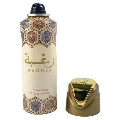 Lattafa Raghba Deodorant Spray 200ml - Long Lasting Oriental Fragrance for Men & Women