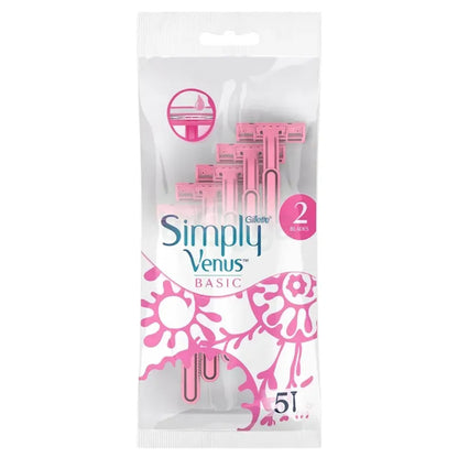 GILLETTE RAZOR SIMPLY VENUS BASIC 5`S POUCH