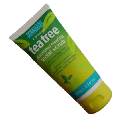 Beauty Formulas Tea Tree Facial Scrub 150ml - Deep Cleansing Exfoliating Face Scrub for Acne Control, Oil Control & Smooth Cl