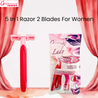 Glamorous Face 5 In 1 Razor 2 Blades For Women