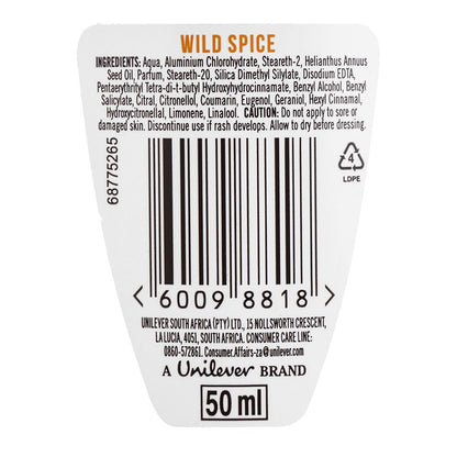 AXE Wild Spice Anti Sweat Deodorant Roll On 50ml